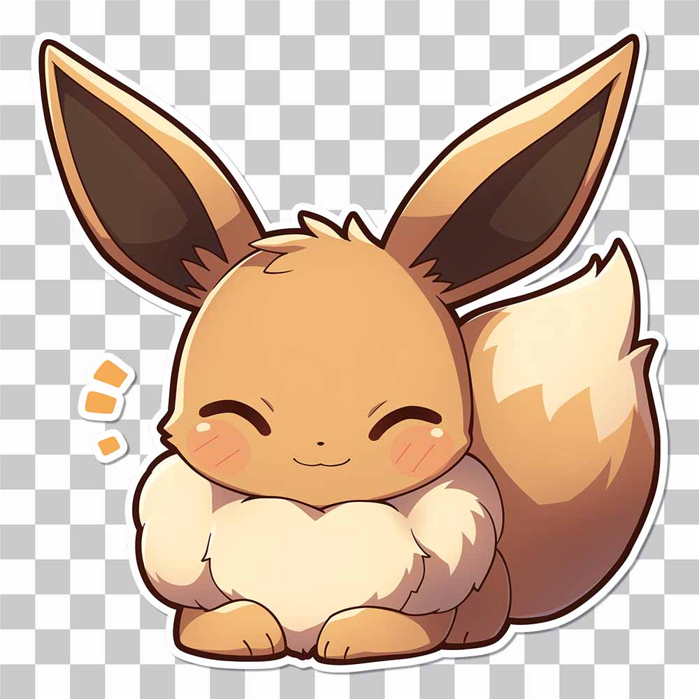 eevee happy cute sticker cover