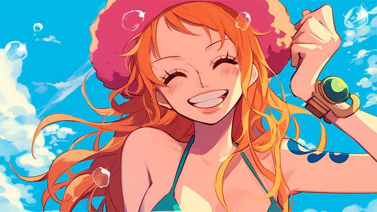nami sunny smile desktop wallpaper cover