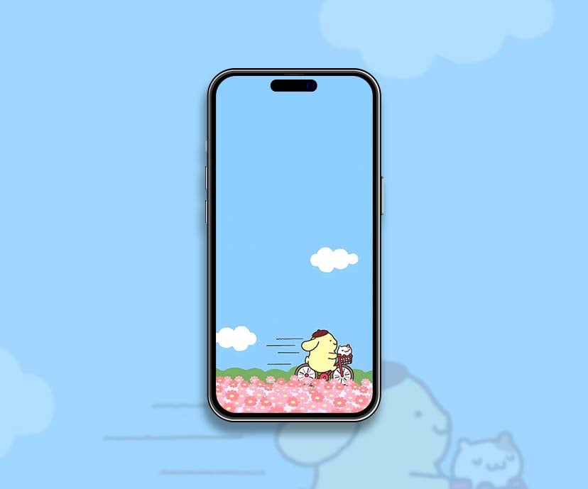 pompompurin rides bicycle wallpapers collection
