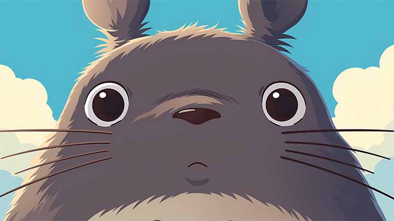 totoro studio ghibli close up desktop wallpaper cover