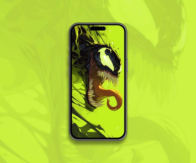 venom green tongue amoled wallpapers collection
