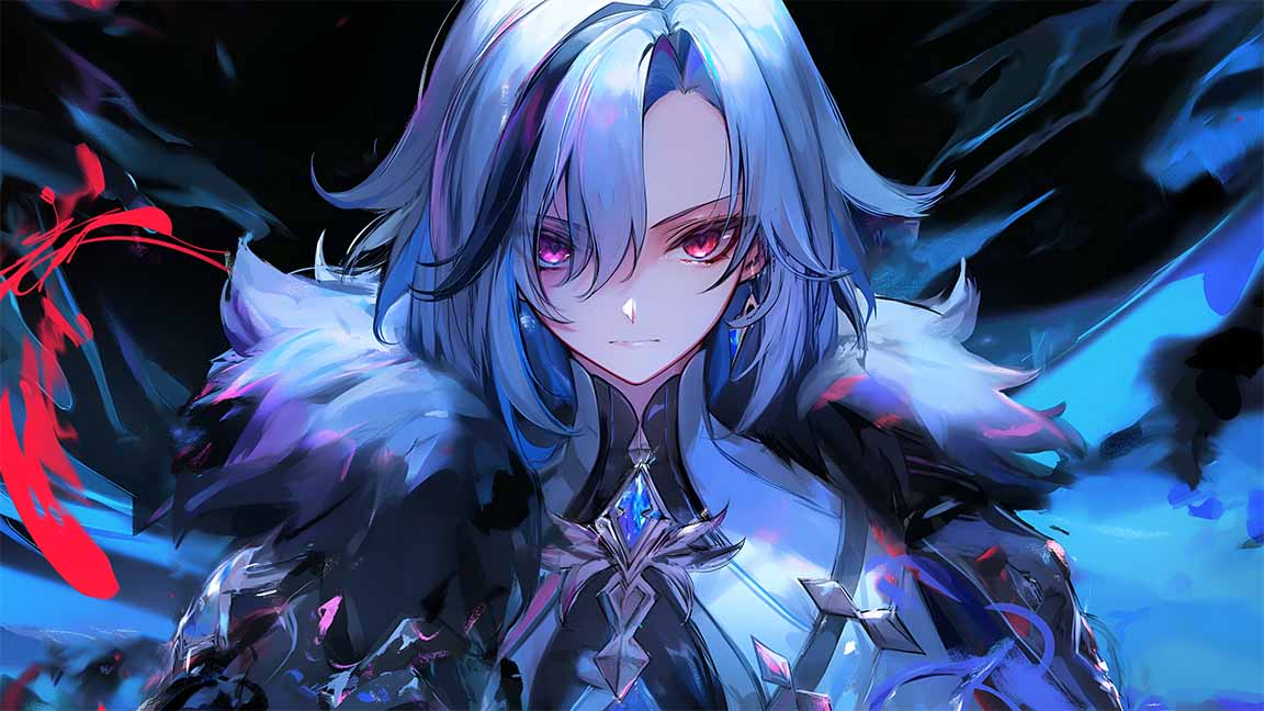 arlecchino genshin impact dark desktop wallpaper cover