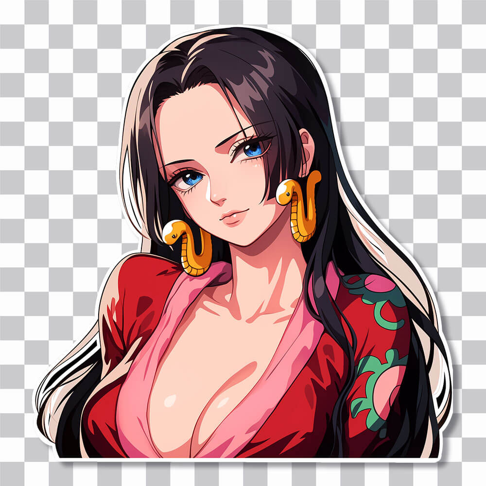 beautiful boa hancock one piece sticker cover