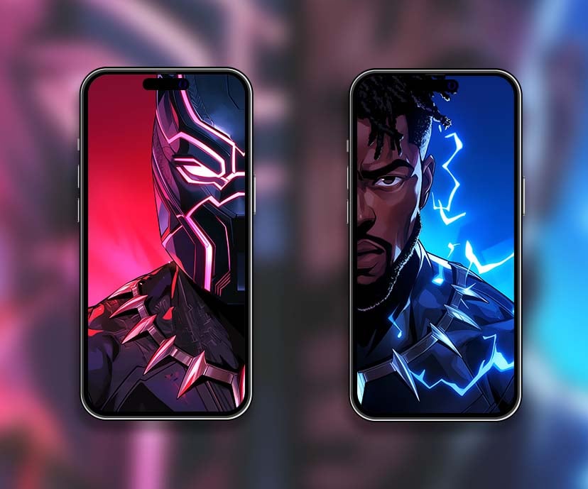 black panther vs killmonger electric matching wallpapers collection