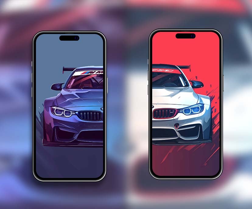 bmw m3 blue and red matching wallpapers collection