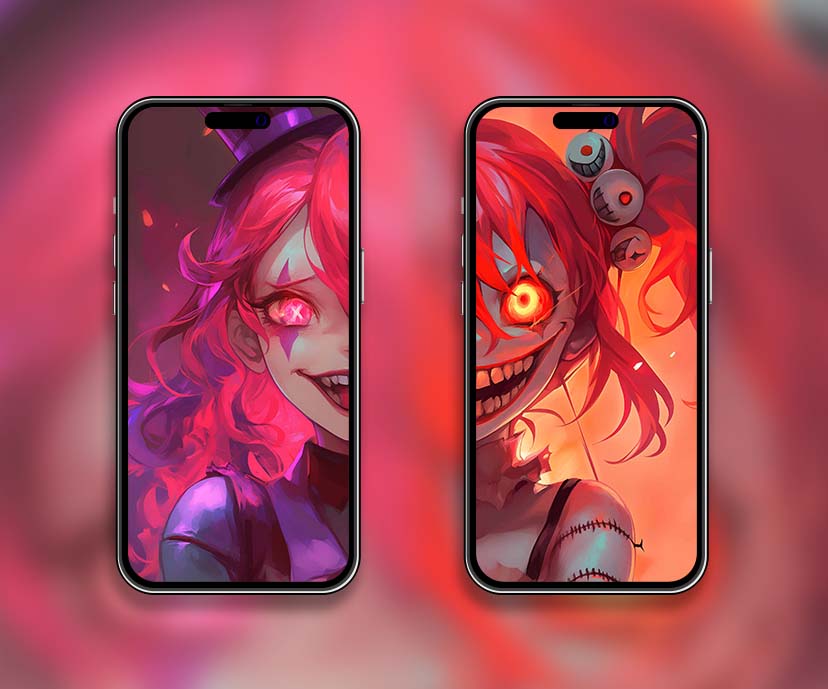 circus baby horror smile fnaf matching wallpapers collection