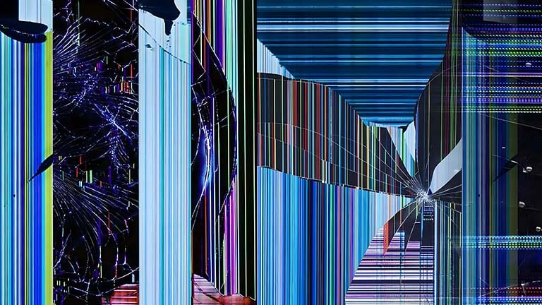 colorful cracked screen desktop wallpaper cover