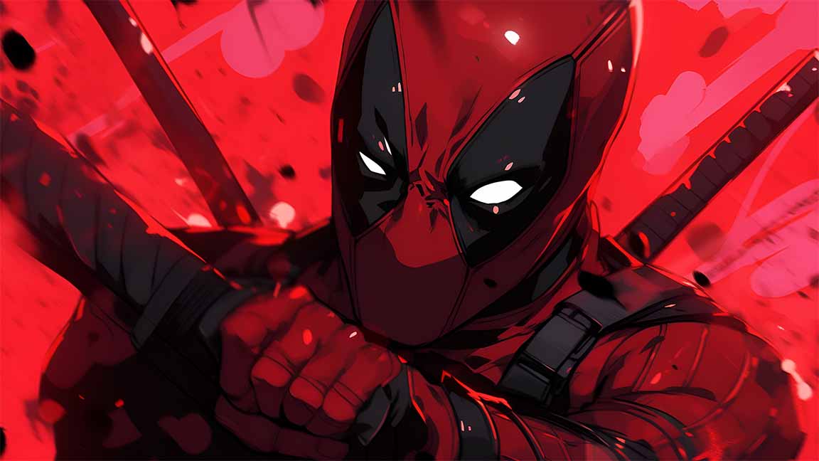 deadpool epic red desktop wallpaper cover