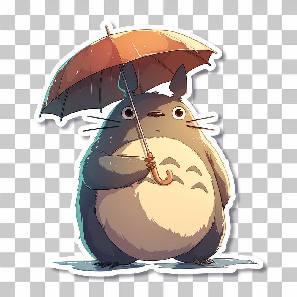 ghibli totoro with umbrella sticker cover