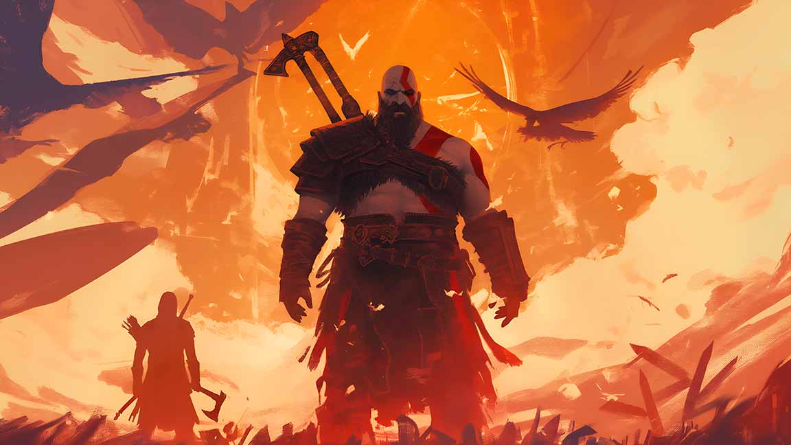god of war odin battle desktop wallpaper cover