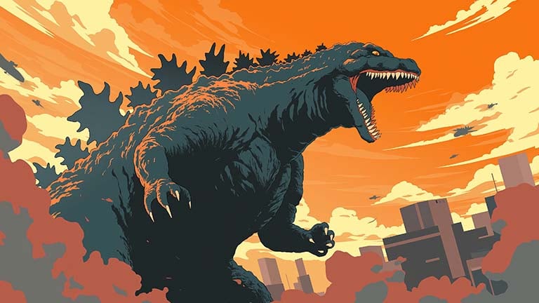 godzilla roar atomic breath desktop wallpaper cover