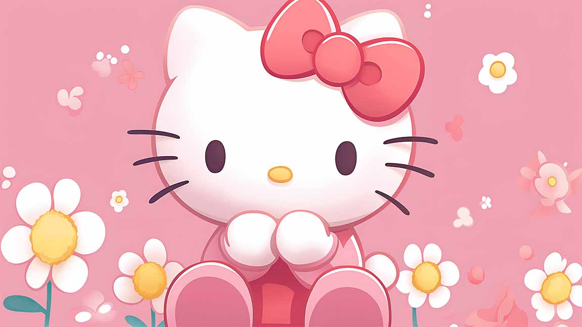 hello kitty cute background pc wallpaper cover