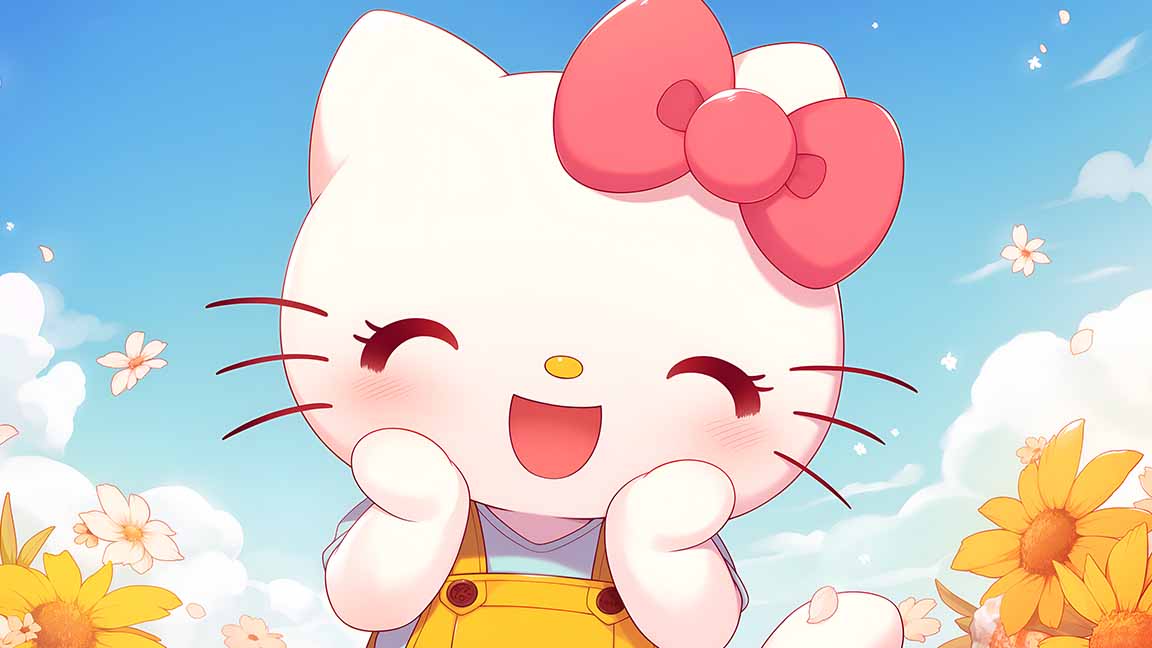 hello kitty sunny fields desktop wallpaper cover