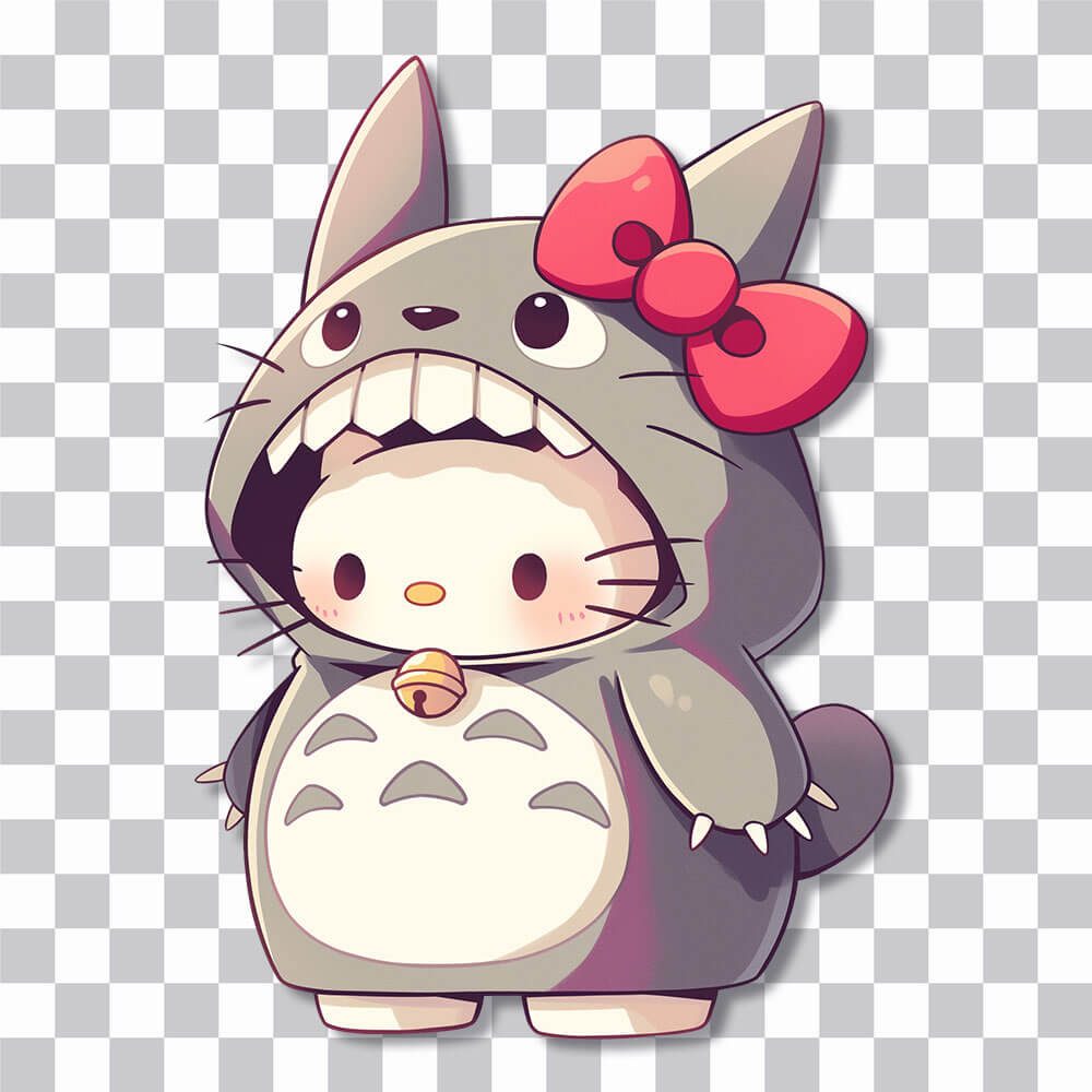 hello kitty totoro cosplay sticker cover