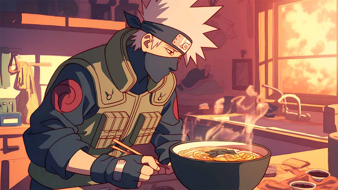kakashi ramen art desktop wallpaper cover