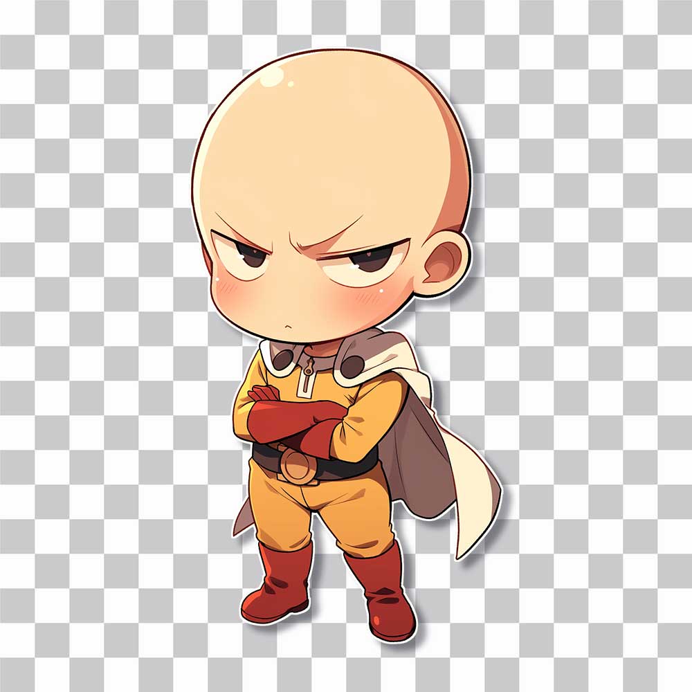 kawaii one punch man sticker cover