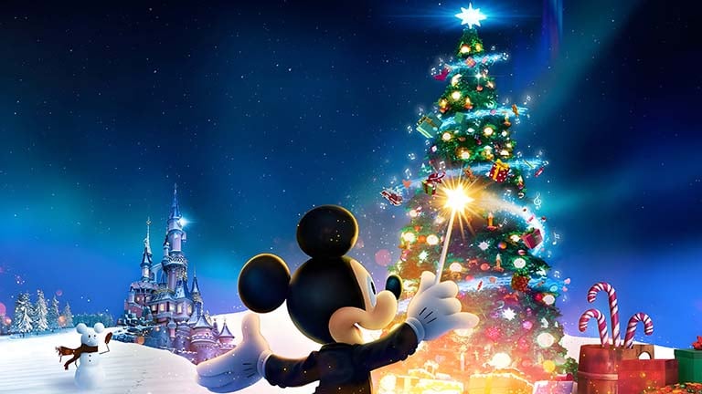 mickey mouse christmas tree disney desktop wallpaper cover