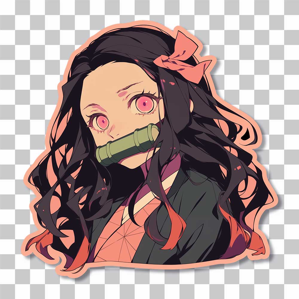nezuko demon slayer aesthetic sticker cover