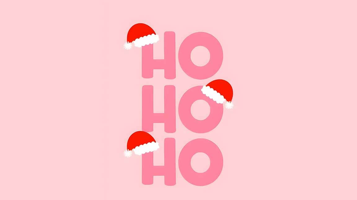 preppy christmas ho ho ho desktop wallpaper cover