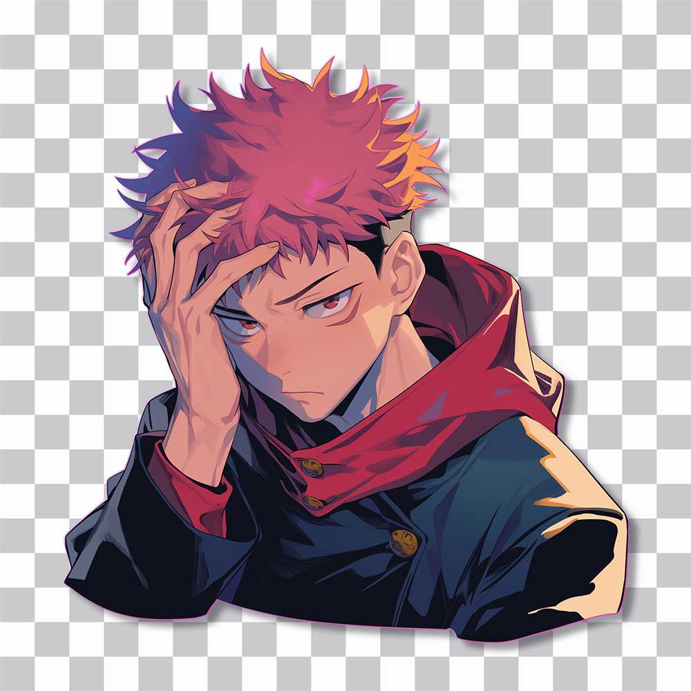yuji itadori jujutsu kaisen sticker cover