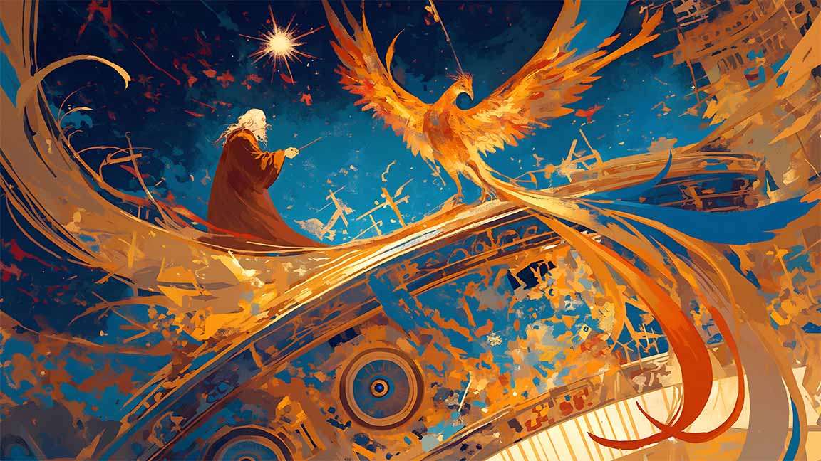 albus dumbledore phoenix desktop wallpaper cover