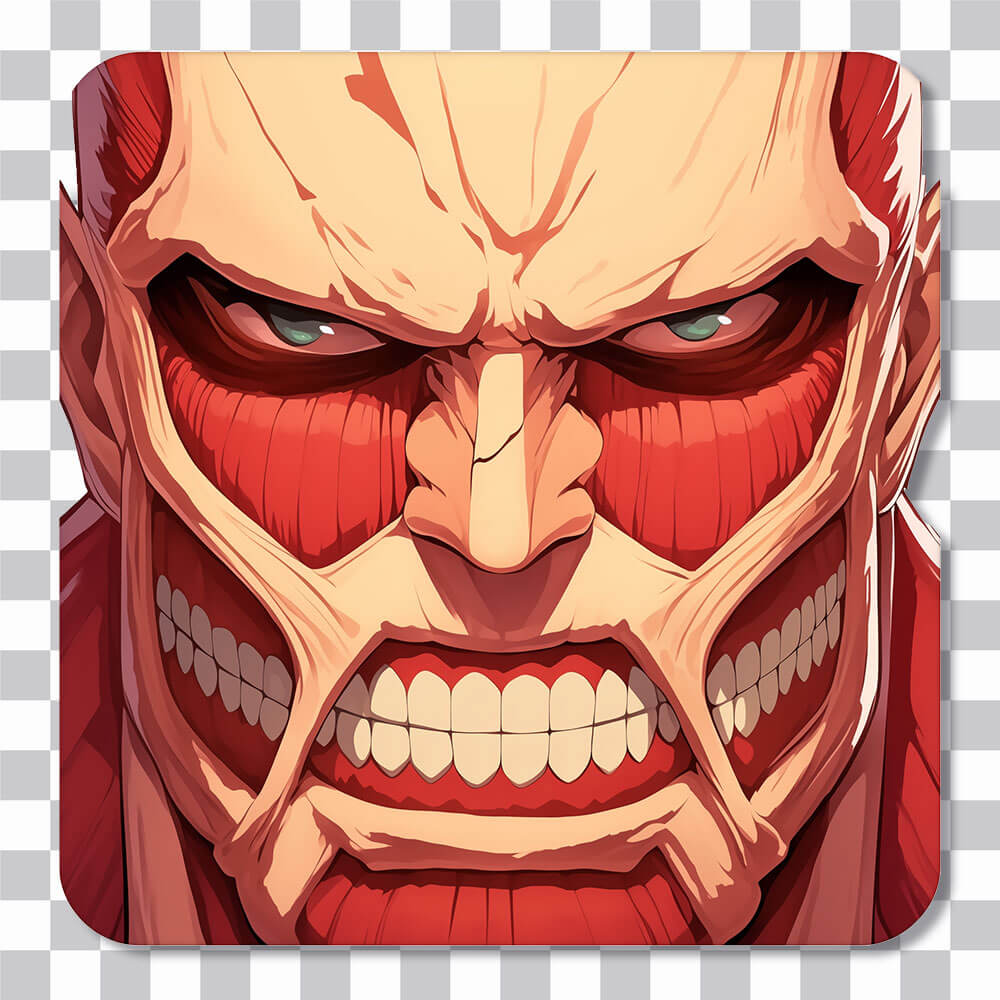 attack on titan armored titan sticker cover