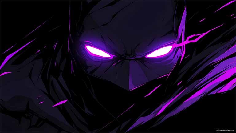batman glowing purple eyes dark wallpaper cover