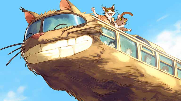 cat bus journey to the spirit world desktop wallpaper cover