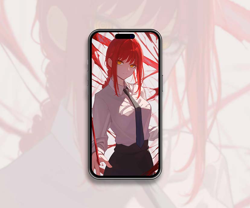 chainsaw man makima epic blood background wallpapers collection