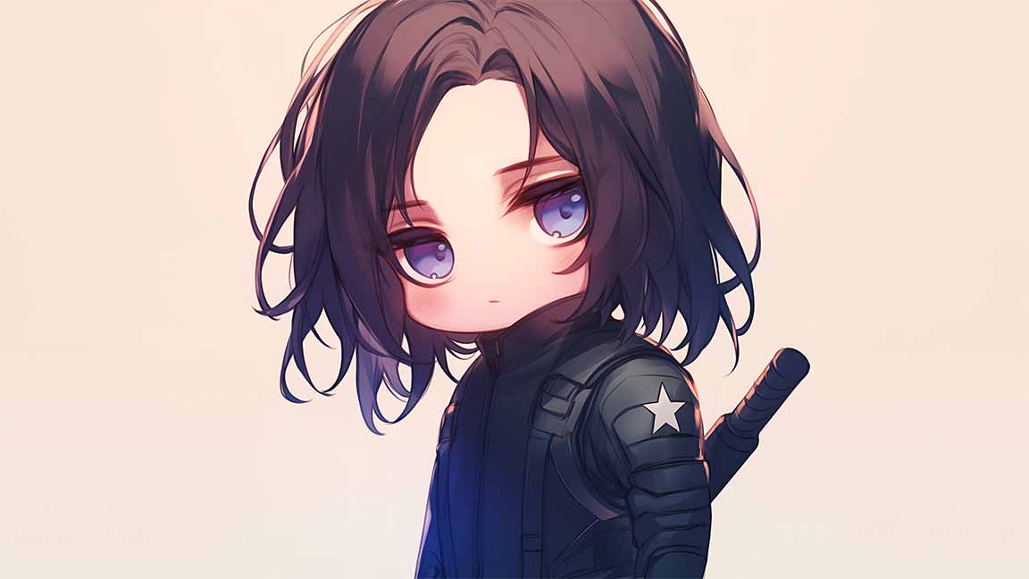 chibi bucky barnes mood desktop wallpaper cover