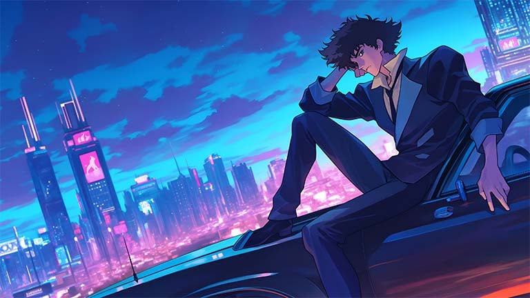 cool etro spike spiegel cowboy bebop desktop wallpaper cover