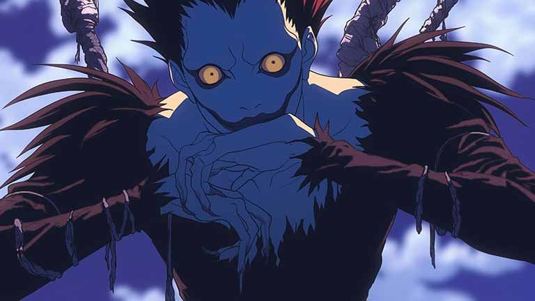 death note ryuk evil grin anime desktop wallpaper cover