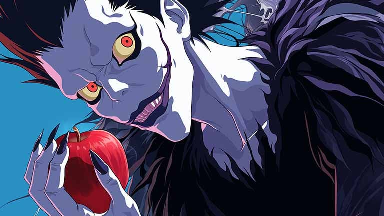 death note ryuk evil grin desktop wallpaper cover