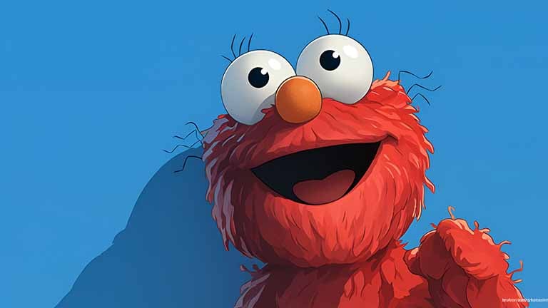elmo happy monster desktop wallpaper cover