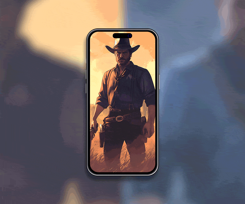 fiery wild west arthur morgan tap to switch wallpapers collection