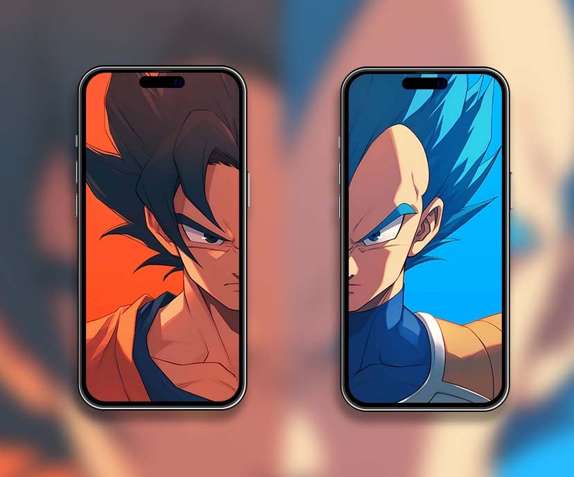 goku and vegeta saiyan power matching wallpapers collection