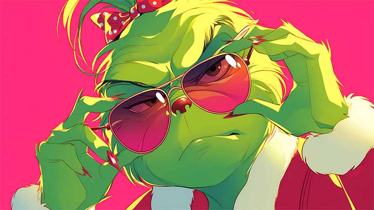 grinch chic design desktop wallpaper cover