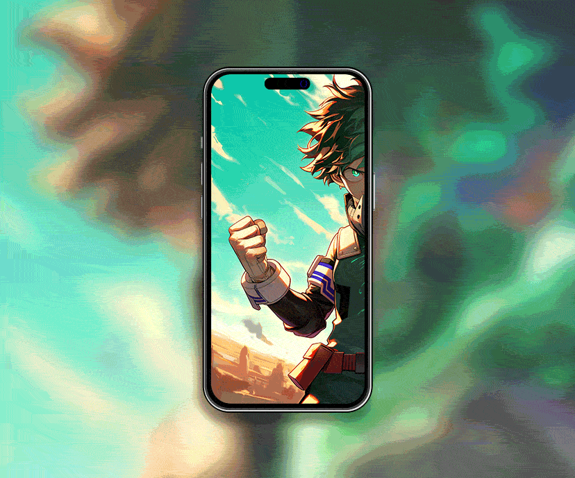 heroic deku split power energy glow tap to switch wallpapers collection