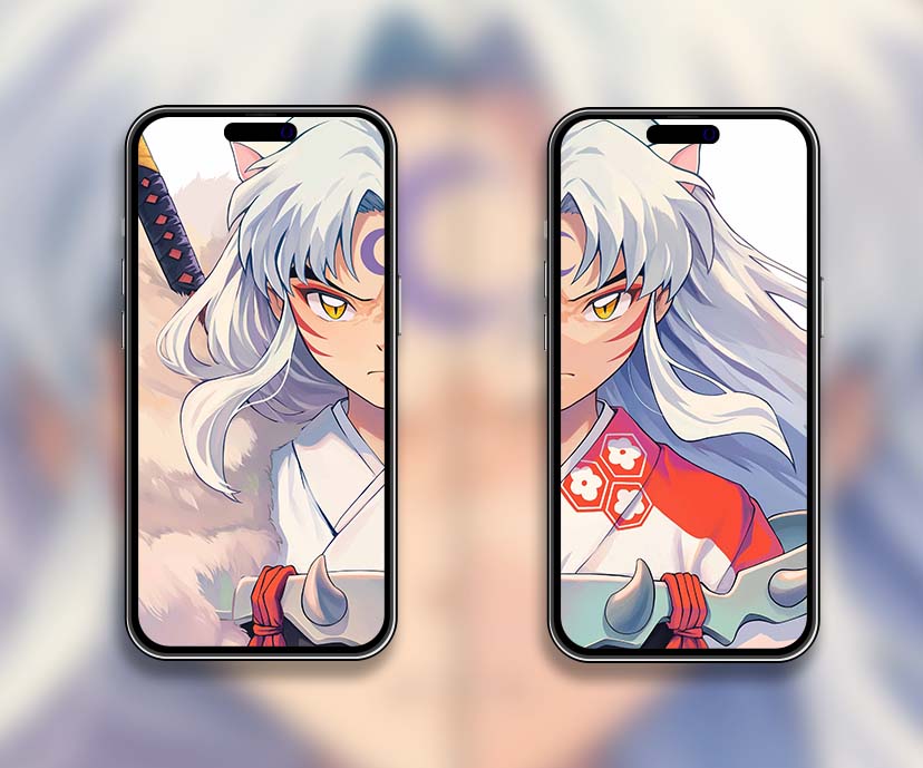 inuyasha and sesshomaru feudal japan matching wallpapers collection
