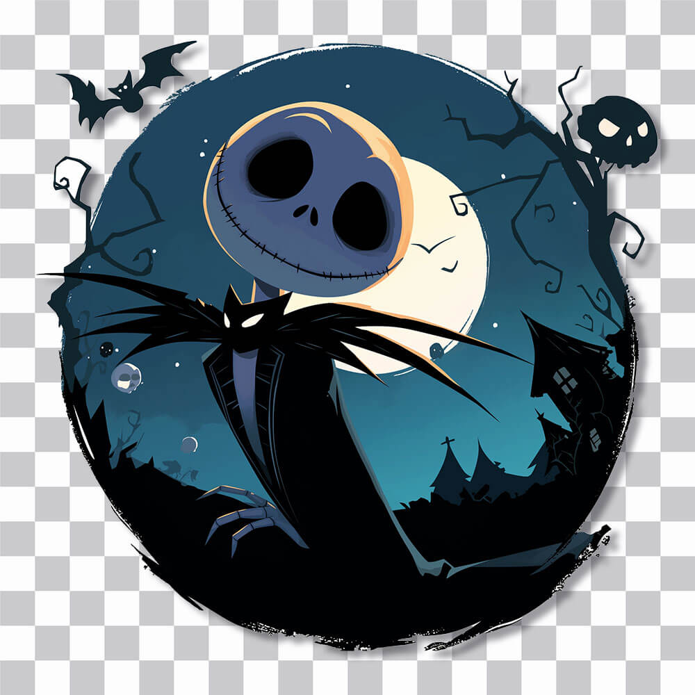 jack skellington nightmare before christmas sticker cover