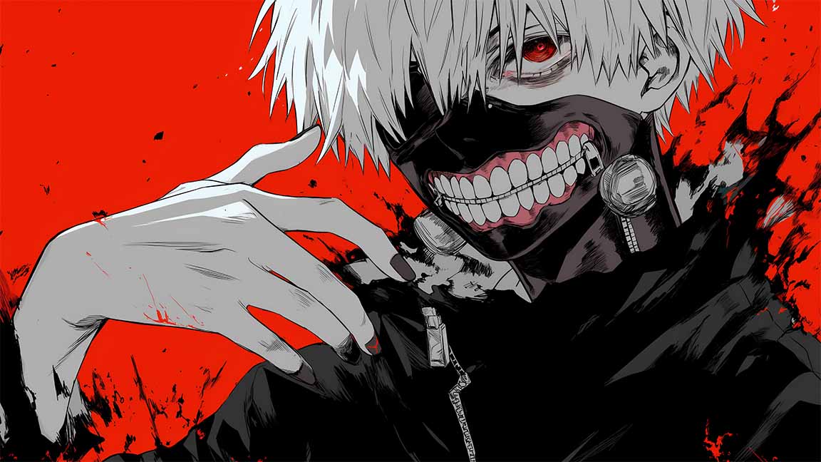 ken kaneki halloween mask desktop wallpaper cover