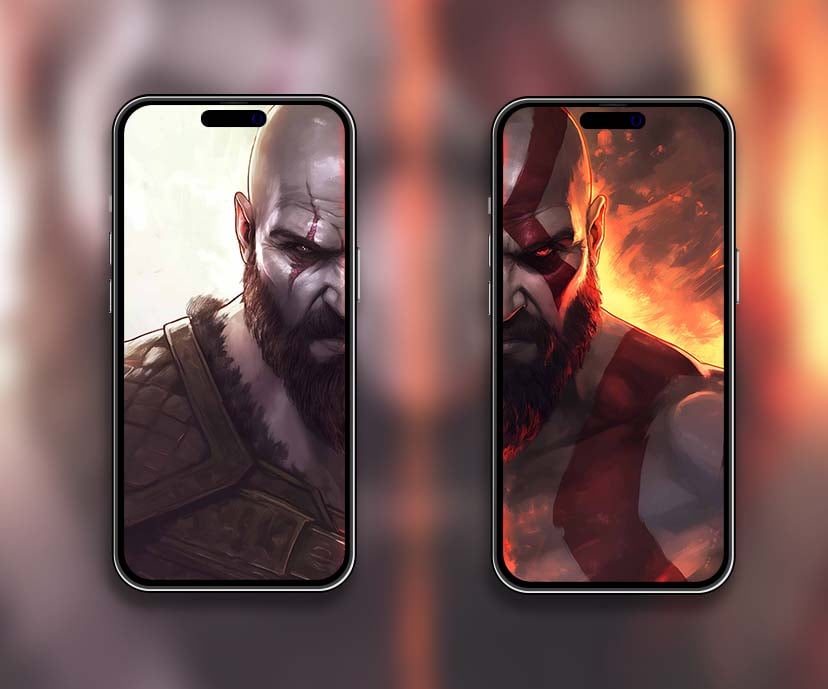 kratos split screen matching wallpapers collection