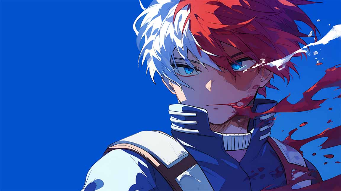mha shoto todoroki epic background wallpaper cover