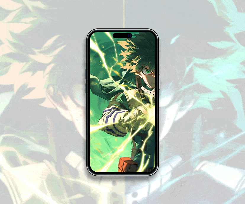 my hero academia deku electric power tap to switch wallpapers collection
