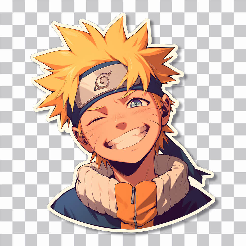 naruto ninja smiling sticker cover