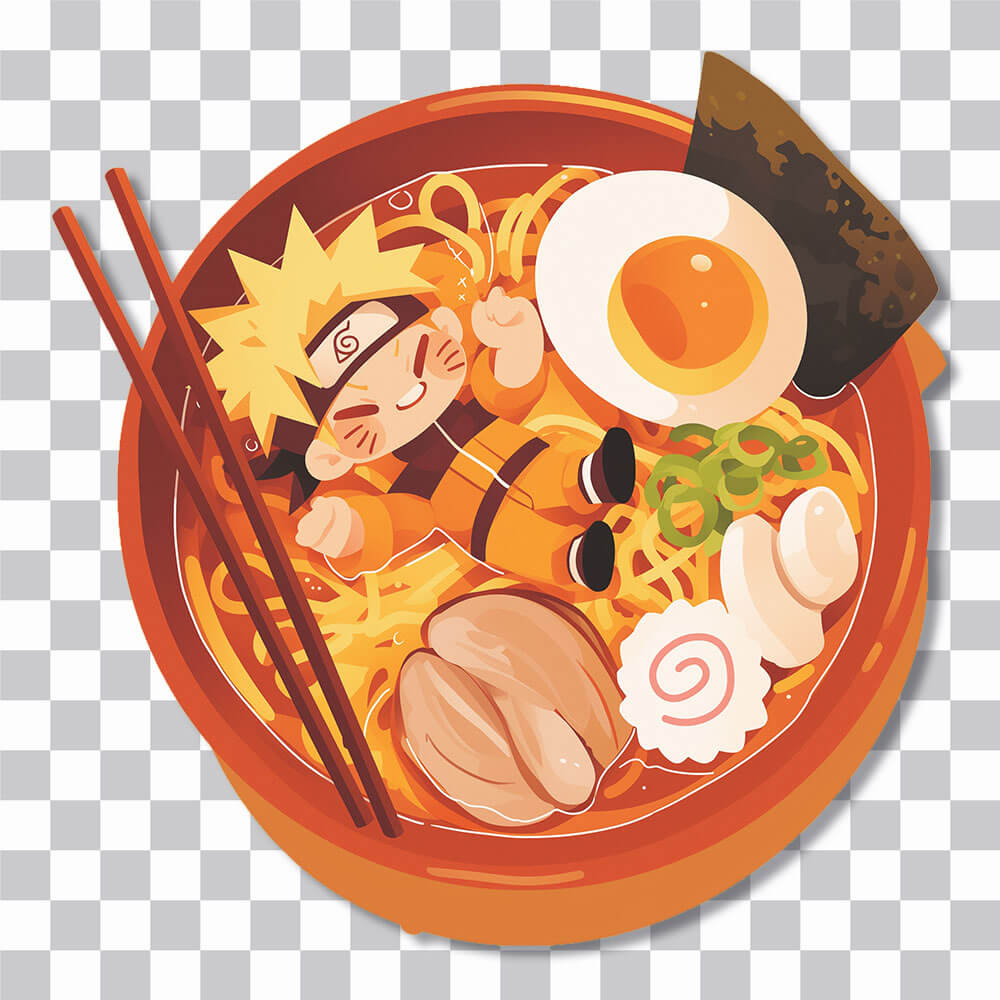 naruto ramen lover sticker cover