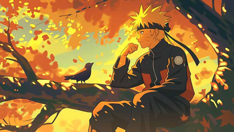 naruto uzumaki contemplation desktop wallpaper cover