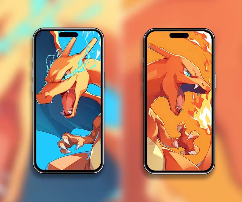 pokemon charizard fire matching wallpapers collection