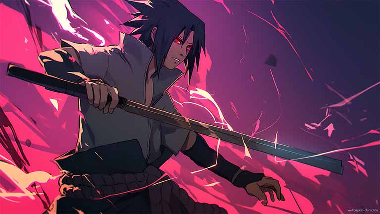 sasuke uchiha sword strike wallpaper cover