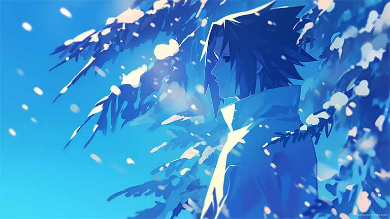 sasuke winter nature blur desktop wallpaper cover